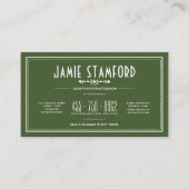 ヴィンテージスタイル、任意のカラーレトロ 名刺 (正面)