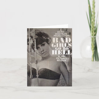 ヴィンテージスタイル「悪い女の子が地獄に行く」ノートカード シーズンカード
