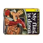 ヴィンテージスタイル「旗が下がった」磁石 マグネット (横)