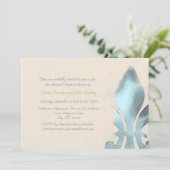 ヴィンテージスタイル（紋章の）フラ・ダ・リリハーサルディナー 招待状 (スタンド正面)