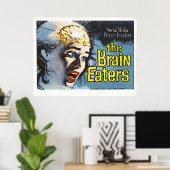 ヴィンテージスタイル、脳食、フェイクシネマ ポスター (ホームオフィス)