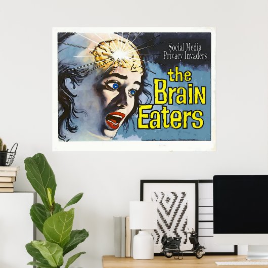ヴィンテージスタイル、脳食、フェイクシネマ ポスター (ホームオフィス)