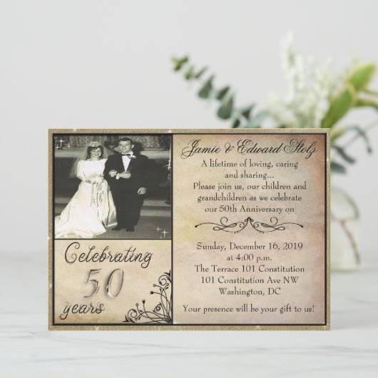 ヴィンテージスタイル 50周年 招待状 (スタンド正面)
