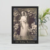 ヴィンテージスタイル 60周年 結婚記念日 招待状 (スタンド正面)