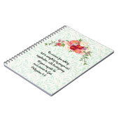 ヴィンテージスタイルBough of Flowers祈りの言葉Journal ノートブック (左側)