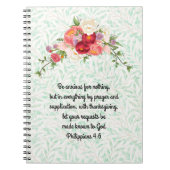 ヴィンテージスタイルBough of Flowers祈りの言葉Journal ノートブック (正面)