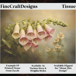 ヴィンテージスタイルFoxgloveイラストレーションEG1Lデクページ 薄葉紙