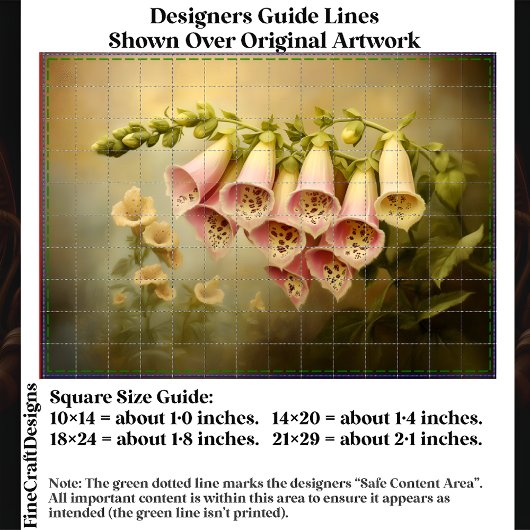 ヴィンテージスタイルFoxgloveイラストレーションEG1Rデクページ 薄葉紙