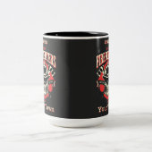 ヴィンテージスタイルNeighborHoodの消防士 ツートーンマグカップ (中央)