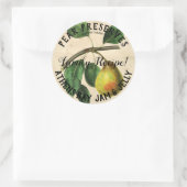 ヴィンテージスタイルPear Preserve Product Business Label ラウンドシール (バッグ)