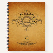 ヴィンテージスタイルRVキャンパー旅行仕訳帳 ノートブック (正面)