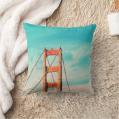 ヴィンテージスタイルSFゴールデンゲートブリッジ装飾用クッション クッション (ブランケット)