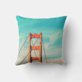 ヴィンテージスタイルSFゴールデンゲートブリッジ装飾用クッション クッション (裏面)