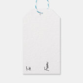 ヴィンテージスタックの書籍とバラ ギフトタグ (裏面)