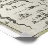 ヴィンテージスタテンアイランド&NYCハーバーマップ(1733) ポスター (角)