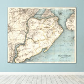 ヴィンテージスタテン島NYの地図(1896) キャンバスプリント (インサイチュ (ウッドフロア))