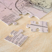 ヴィンテージスタンフォードCTの地図(1867) ジグソーパズル (側面)
