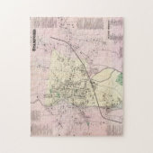 ヴィンテージスタンフォードCTの地図(1867) ジグソーパズル (縦)