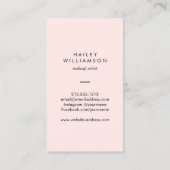 ヴィンテージスタンプのロゴピンクアポイントメント 予約カード (裏面)