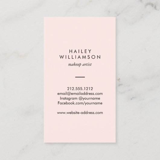 ヴィンテージスタンプのロゴピンクアポイントメント 予約カード (裏面)