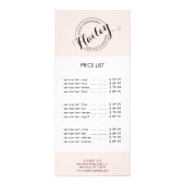 ヴィンテージスタンプのロゴメイクアップと美しいピンク ラックカード (正面)