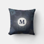 ヴィンテージスタンプイニシャル枕 クッション (正面)