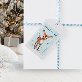 ヴィンテージスタンプキッチストナカイレトロ名クリスマス ギフトタグ
