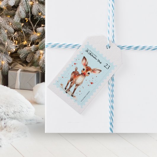 ヴィンテージスタンプキッチストナカイレトロ名クリスマス ギフトタグ