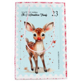 ヴィンテージスタンプキッチストナカイレトロ名クリスマス ミディアムペーパーバッグ (正面)