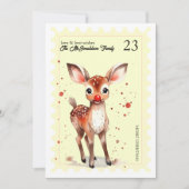 ヴィンテージスタンプキッチストナディアイエロークリスマス シーズンカード (正面)