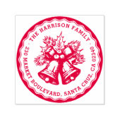 ヴィンテージスタンプクリスマスベルズ名差出人住所 セルフインキングスタンプ (デザイン)