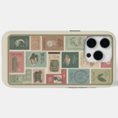 ヴィンテージスタンプコラージュデザイン Case-Mate iPhoneケース (裏面 (横))