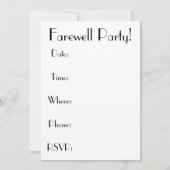 ヴィンテージスタンプコラージュ送別パーティの招待状 招待状 (裏面)