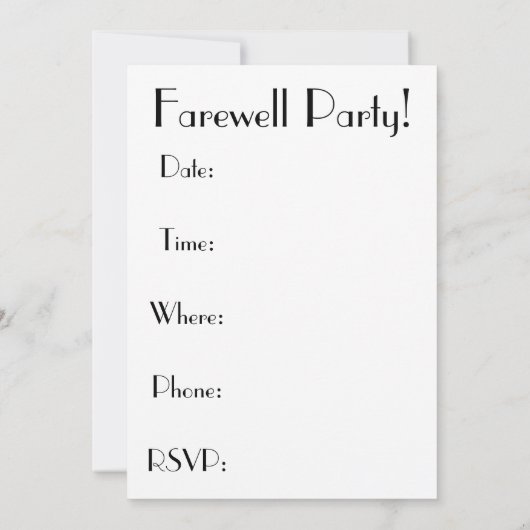 ヴィンテージスタンプコラージュ送別パーティの招待状 招待状 (裏面)