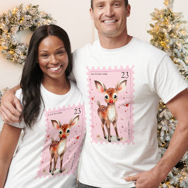 ヴィンテージスタンプトインデナーマッチングアダルトクリスマス Tシャツ