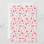 ヴィンテージスタンプトナカイ水色ピンクのクリスマス シーズンカード (裏面)