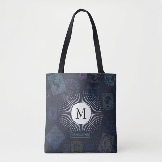 ヴィンテージスタンプトートとイニシャル トートバッグ (正面)