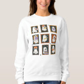 ヴィンテージスタンプハロウィン読幽霊ズ本 スウェットシャツ (正面)