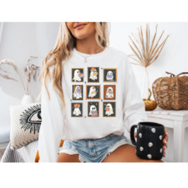 ヴィンテージスタンプハロウィン読幽霊ズ本 スウェットシャツ