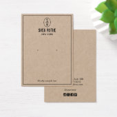 ヴィンテージスタンプモノグラムクラフトイヤリングディスプレイカード (デスク)