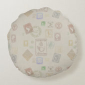 ヴィンテージスタンプ枕 ラウンドクッション (裏面)