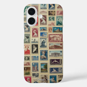 ヴィンテージスタンプ海外旅行 iPhone 16ケース