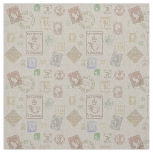 ヴィンテージスタンプ生地 ファブリック (見本)