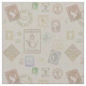 ヴィンテージスタンプ生地 ファブリック (クローズアップ)