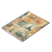 ヴィンテージスタンプ緩和曲線ノートブック ノートブック (左側)