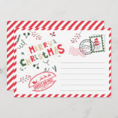 ヴィンテージスタンプ郵便局クリスマス シーズンカード (正面/裏面)