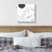 ヴィンテージスタンプ…ストレッチされたキャンバス キャンバスプリント (インサイチュ (寝室))