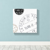 ヴィンテージスタンプ…ストレッチされたキャンバス キャンバスプリント (インサイチュ (ウッドフロア))