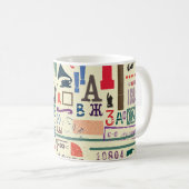 ヴィンテージスタンプ:ドキュメントデコル コーヒーマグカップ (正面右)