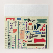 ヴィンテージスタンプ:ドキュメントデコル ジグソーパズル (横)